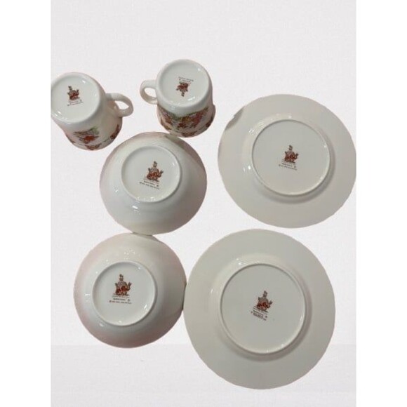 Vintage Rare pattern Bunnykins Bone Two China Place settings - Picture 2 of 11